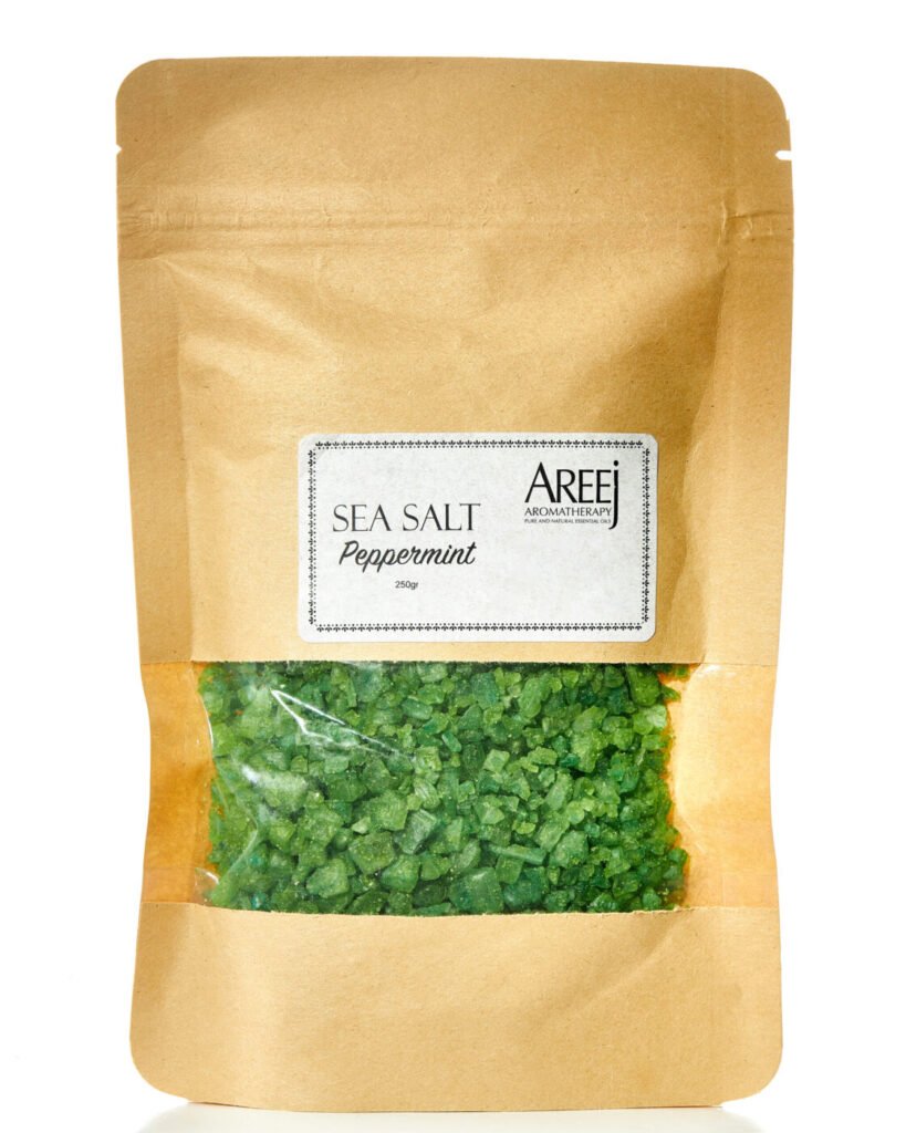 Peppermint Sea Salt 250 g by Areej Aromatherapy