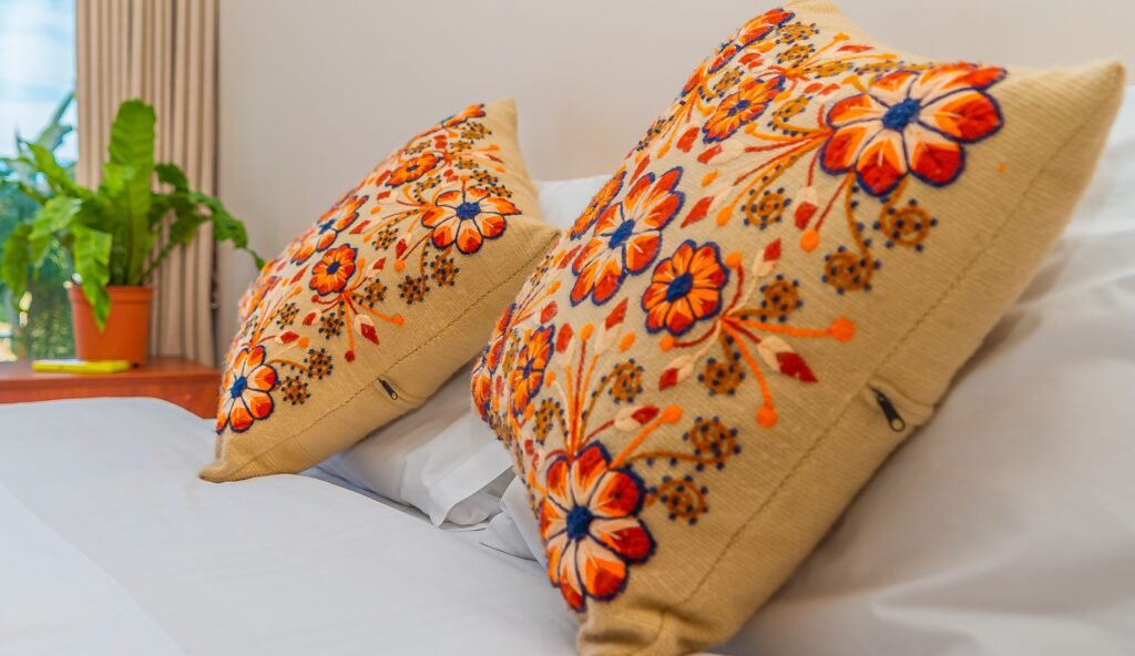 Florence Embroidered Cushion Cover