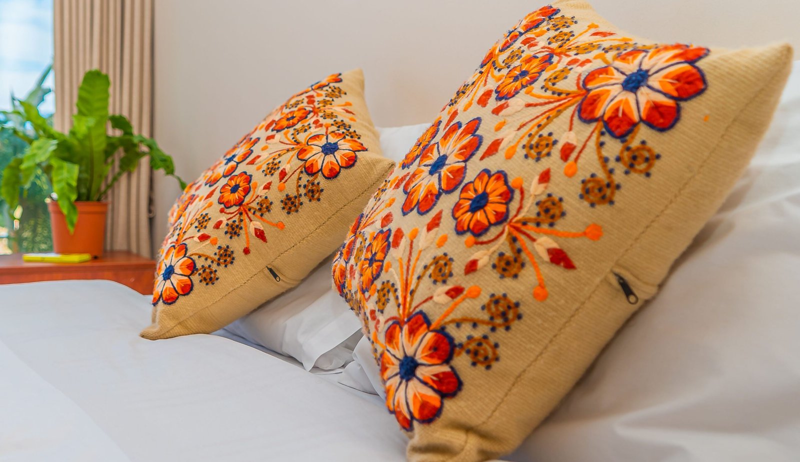Florence Embroidered Cushion Cover