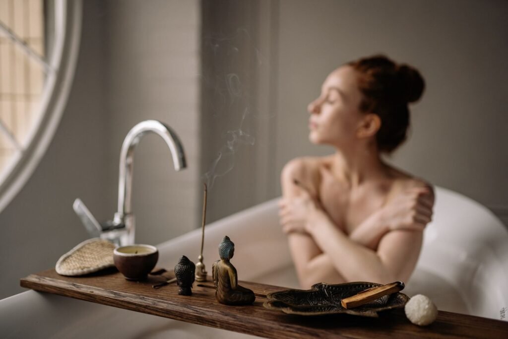Calm spa evening at home